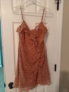 Polka Dot Ruffle Slip Dress